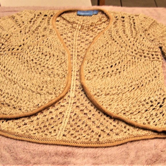 Simply Vera Knit Sweater Size Large Beige - Picture 3 of 5